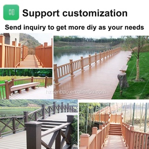 Bridge Balcony Garden <strong>Hand</strong> <strong>Rail</strong> <strong>Wood</strong> Plastic Composite Wpc Stair Outdoor Railing Staircase Handrail Balustrades for Outdoor - Product Image 2