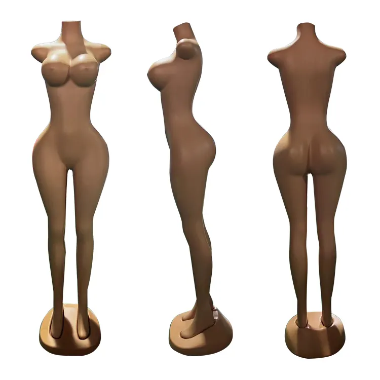 Fibre de verre sinueuse brillante noire mannequin femme mannequins complets corps féminin curvy full-body bbl Full Body Mannequins femme curvy