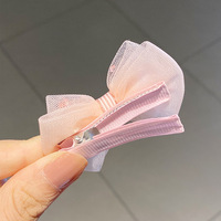 Vente en Gros 5 Pièces Mignonnes Pinces à Cheveux en Maille Fleur Nœud Papillon Barrettes Épingle Couronne pour Enfants Accessoires Cheveux