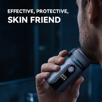 Rasoir Électrique Sans Fil Étanche IPX7 à Double Lame, Rechargeable Type-C 600mAh, Tondeuse Visage et Corps pour Hommes, Verrouillage de Voyage, Usage Domestique