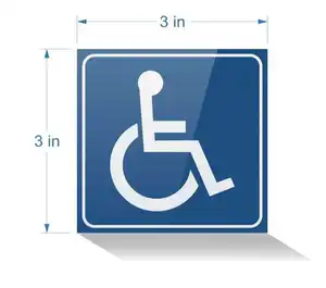 장애인 표지판 라벨 휠체어 기호 비닐 적층 실내 야외 핸디캡 스티커 자동차