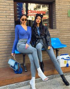 Jeans taille haute pour femmes Skinny Casual Office Ladies Slim Lifting Butt Denim Pencil Pants Pantalon élastique pour femmes Jeans pour femmes - Product Image 3