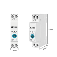 Interrupteur intelligent WiFi 1P+N avec compteur de consommation kWh, relais de surveillance, minuterie, contrôle Tuya/SmartLife, interrupteur à distance