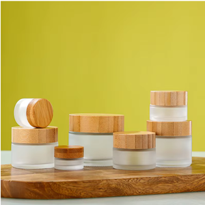 Cubierta de grano de madera, botella de crema para ojos de vidrio de arena, crema sellada, leche corporal, muestra cosmética, botella dividida - Product Image 4