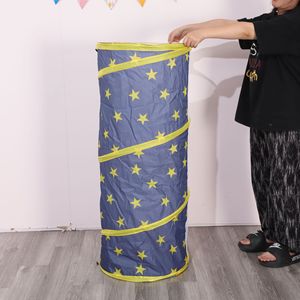 Tente pour enfants 3-en-1 : maison de jeu, tunnel rampant, piscine à balles, ensemble capsule spatiale bleue pour jeux d'intérieur - Product Image 4