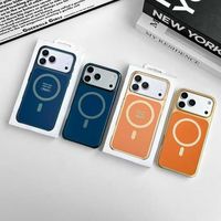 Étui de téléphone à chargement sans fil compatible avec les séries iPhone 11-17, livré avec boîte d'emballage et coque arrière antichoc