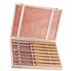 Lot de 8 gouges de sculpture sur bois pré-affûtées avec manche en bois pour la menuiserie et le bricolage – Vente directe usine - Product Image 2