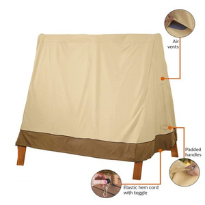 Housse de balançoire à trois places en forme de A imperméable pour jardin extérieur/patio en plein air, fabriquée en tissu Oxford - Product Image 1