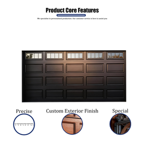 MAMDAVISION <span class=keywords><strong>Porte</strong></span> <span class=keywords><strong>de</strong></span> <span class=keywords><strong>garage</strong></span> à cadre en aluminium, à ouverture multiple, <span class=keywords><strong>avec</strong></span> panneau estampé, fenêtre <span class=keywords><strong>de</strong></span> traverse, télécommande, personnalisable - Product Image 4