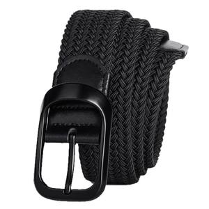 <span class=keywords><strong>Ceinture</strong></span> tricotée <span class=keywords><strong>tressée</strong></span> élastique réglable <span class=keywords><strong>extensible</strong></span> de 3.4cm de large personnalisée en usine ceintures de golf tissées pour hommes femmes - Product Image 5