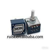 Potenciómetro Rotatorio de Audio RUIST Original Alps Serie RK27, 100KA, Doble Unidad, 6 Pines, Ranurado, Mango de 25mm, 5KA, 10KA, 20KA