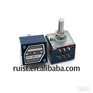 Ruist โพเทนชิโอมิเตอร์แบบหมุน Rk27ดั้งเดิม, โพเทนชิโอมิเตอร์แบบคู่100KA 6Pin แบบมีช่อง25มม. ที่จับ10KA 5KA 20KA - Product Image 3