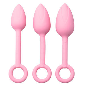 Haltères vaginales Kegel en silicone pour femmes avec anneaux de traction, zone privée post-partum, <span class=keywords><strong>yoga</strong></span>, relaxation et entraînement de récupération - Product Image 1