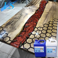 Résine époxy transparente haute brillance pour table en bois, coulée profonde, auto-nivelante, sans bulles, pour moulage du bois