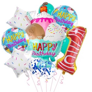 Ensemble de ballons d'anniversaire, ballons en <span class=keywords><strong>film</strong></span> d'aluminium, fournitures pour fêtes sur le thème de l'anniversaire - Product Image 2