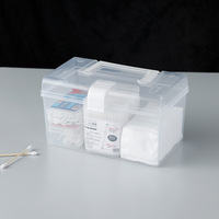 Boîte de rangement médicale transparente multicouche de grande capacité personnalisée Organisateur de médicaments ménagers Bac de rangement d'urgence en plastique
