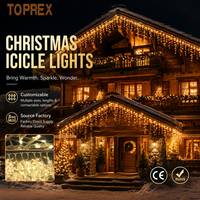Guirlande lumineuse LED extérieure étanche connectable blanc froid multicolore pour la décoration des avant-toits, Noël, mariages et fêtes en Australie