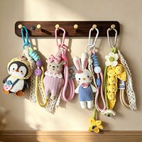 Jouets en peluche d'animaux de dessin animé adorables, décoration de sac à la mode, cadeau promotionnel, jouet en peluche personnalisé, pendentif de poupée 3D, accessoires de porte-clés