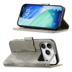 Funda Tipo Cartera para iPhone 18 17 Pro Max, con Tapa Abatible, Ranuras para Tarjetas, Diseño de Mariposa en Relieve, Cuero PU - Product Image 2