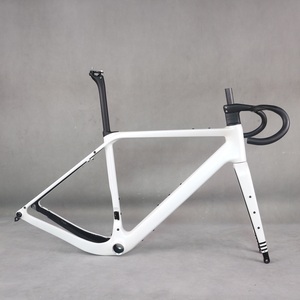 Black <b>White</b> Paint Full Carbon Fiber T1000 Disc Gravel Bike Frame GR048 T47 Thread Bottom <b>Bracket</b> - Product Image 1