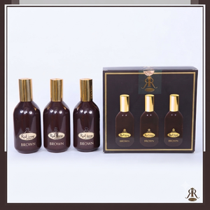 Set de Regalo de 3 Piezas de Perfume Real Luxury Eau De Parfum en Spray, Aroma Amaderado Marrón para Hombre - Product Image 4
