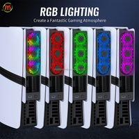 Statische Temperature in stellung ABS RGB Light Effect 3 Lüfter mit Geschwindigkeit regelung für PS5 Slim Pro Spiele konsolen zubehör