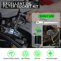 58 Uds herramientas de mano de acero antideslizante filtro de aceite tapa de llave Kit de reparación de automóviles herramientas de vehículos