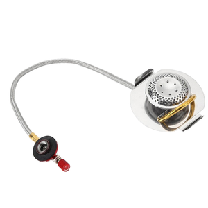 Draagbare opvouwbare split <span class=keywords><strong>camping</strong></span> gasfornuis roestvrij staal butaangasbrander 200g lichtgewicht buiten koken - Product Image 1