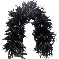 Boa en plumes de coq naturelles et moelleuses, teintes, en marabout, pour décoration de carnaval, mariage, fête, robe, châle/écharpe, artisanat en plumes de poulet