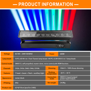 Barra LED DMX IP65 per mercati <span class=keywords><strong>online</strong></span> cinesi, luce mobile per discoteche, DJ e concerti all'aperto - Product Image 2