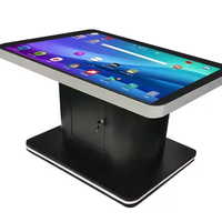 Table de café à écran tactile capacitif multi-touch de 43 pouces, nouvelle table de réunion électronique intelligente avec fonction de charge sans fil