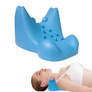 Bantal Pijat Leher Servikal Bahu Ortopedi <span class=keywords><strong>Chiropractic</strong></span> HeatTraction 2024 untuk Peregangan Leher dan Pijat Bahu saat Tidur - Product Image 1