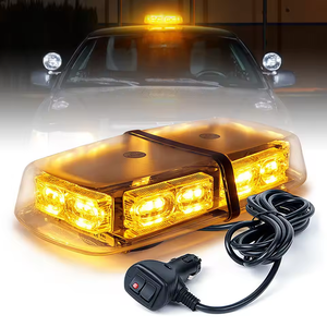 12V luce del tetto auto impermeabile luce stroboscopica 24LED doppio interruttore e accendisigari cavo, luci lampeggianti a LED - Product Image 1