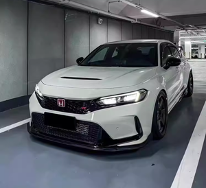SHENGTIAN Noir pour Civic Type R, becquet avant en fibre de carbone, pare-chocs avant FL5 avec installation par ruban adhésif ou vis - Product Image 6