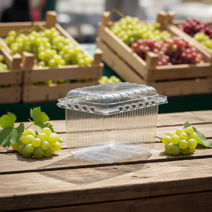 علب تعبئة شفافة مخصصة من البلاستيك PET للفواكه، صناديق تغليف قابلة للتنفس للفواكه والخضروات الطازجة - Product Image 6
