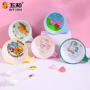 Wuhe Childrens Melamine Bowl Cartoon Design Anti Drop Baby Food Bowl 0-12 Months Household Use - Product Image 4
