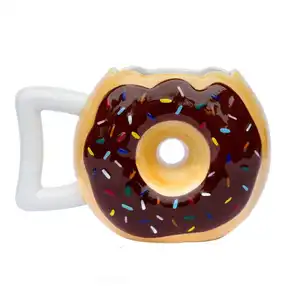 Neue heiße Verkauf Top-Qualität benutzer definierte Keramik Donut Shaped Mug Großhandel