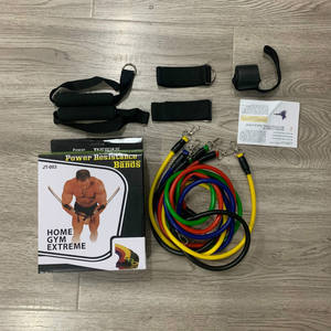 Equipo de Ejercicio en Casa, Juego de Bandas de Resistencia con Asas, Cuerda de Tracción para Entrenamiento de Fuerza para Hombres y Mujeres, LM30003 - Product Image 5