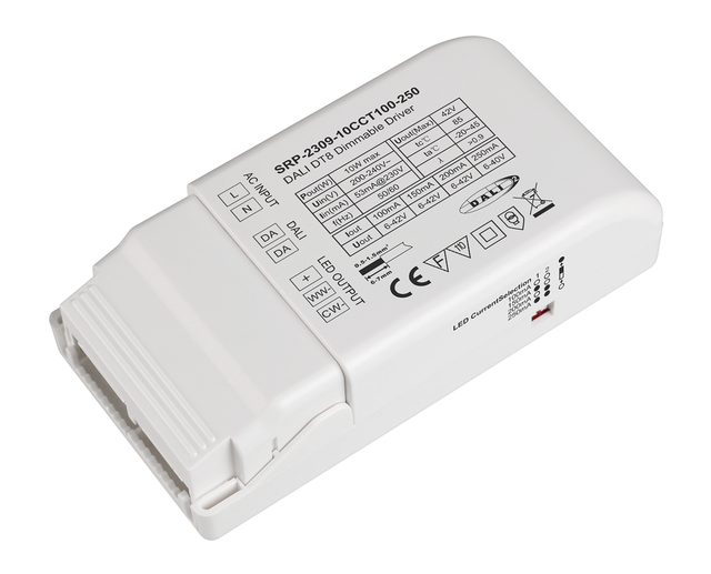 Sunricher 10W DALI DT8 LED Driver Dual 2-Channel Constant Current High Power Factor Efficiency 0.1%-100% Dimming 5-Year Warranty