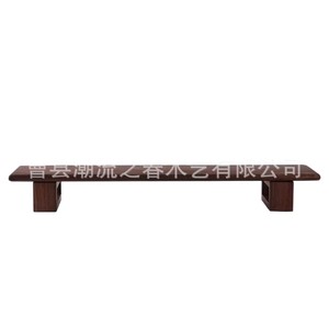 Solid wood computer monitor <b>desktop</b> riser stand, office desk bracket, storage stand, tabletop base, and <b>shelf</b>. - Product Image 1