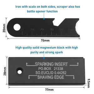 Accendifuoco di Emergenza per Campeggio in Magnesio con Pietra Focaia per Avventure all'Aperto - Product Image 4