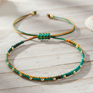 Pulsera <span class=keywords><strong>de</strong></span> la Suerte Go2boho, Chapada en Oro, Accesorios <span class=keywords><strong>de</strong></span> Joyería para Mujeres, Hombres <span class=keywords><strong>y</strong></span> Parejas, Regalos <span class=keywords><strong>de</strong></span> <span class=keywords><strong>Amistad</strong></span>, Verano, Playa, Surfista - Product Image 1