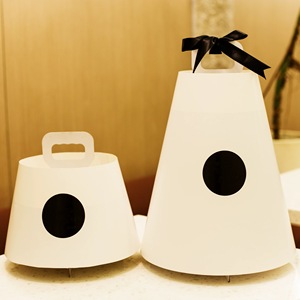 Support à gâteaux en carton pour le thé de l'après-midi en famille, boîte de rangement portable à plusieurs niveaux pour desserts, avec poignée, pour cupcakes et macarons - Product Image 5