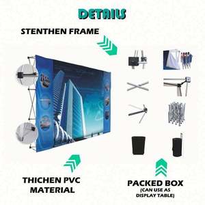 Imán Personalizado de Aluminio Plegable de Alta Calidad con Impresión por Sublimación de Tinta, Diseño Personalizado, Forma Plana, Banner Personalizado, Soporte Pop-up para Eventos - Product Image 3