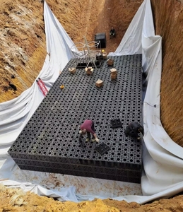 Installation de bassin de rétention d'<span class=keywords><strong>eau</strong></span> de pluie souterrain léger pour jardins et hôtels, en module 100% PP vierge, livré en caisse - Product Image 6