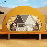 Extérieur PVC Dôme Géodésique Maison Safari Dôme Tente Portable Camping Hôtel avec Mobilier