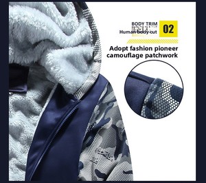 Set Felpa e Felpa con Cappuccio da <span class=keywords><strong>Uomo</strong></span> in Velluto Invernale Taglia Grande Europea <span class=keywords><strong>Abbigliamento</strong></span> Sportivo Casual Ispessito Caldo Intrecciato per Giovani - Product Image 5