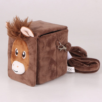 Boîte de rangement pour cartes de jeu de société en cuir PU, capacité 100+ cartes, personnalisable, portable, pour cartes à collectionner (Horse Doll)