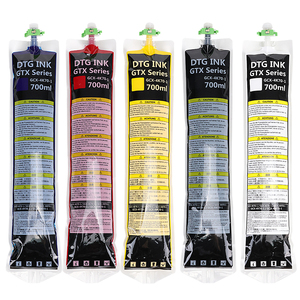Cartouche d'encre DTG 700 ml avec puce pour <span class=keywords><strong>Brother</strong></span> GTX Pro, compatible avec les cartouches d'encre en vrac GTX 600, 420, 422, 423, 424, 425 et les têtes d'impression textiles. - Product Image 1