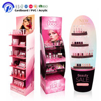 Étagère de présentation en carton ondulé pour rouge à lèvres, gloss, maquillage des cils, parfums, cosmétiques, pour magasin